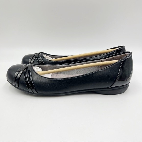 NEW LifeStride Womens Size 6 Black Vegan Faux Leather Aliza Ballet Flats Shoes - Picture 6 of 13